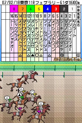 Sankei Sports Kanshuu - Wi-Fi Baken Yosou Ryoku Training - Umania 2007 Nendo Ban (Japan) screen shot game playing
